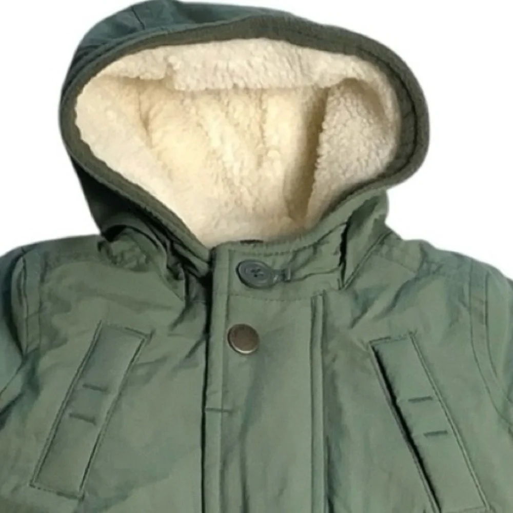Baby Gap Infants Winter Coat Jacket with Hood Green 0-6 months